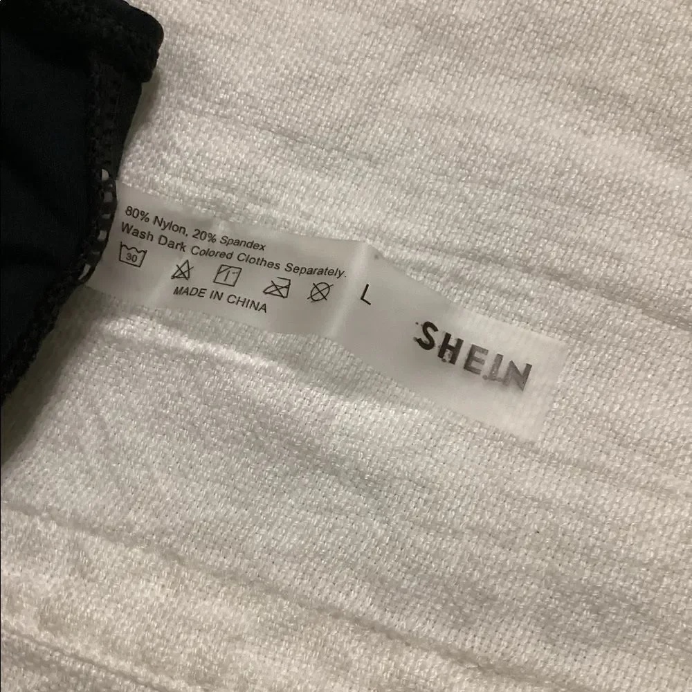 New Shein One Piece Black Swimsuit L